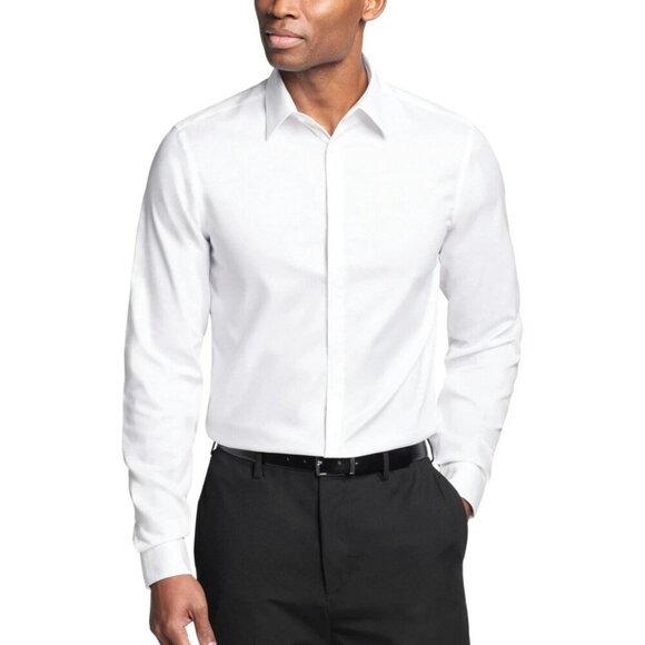 Lands' End Other - NWOT Lands' End Men's 15.5 Slim Fit White Supima Cotton Dress Shirt